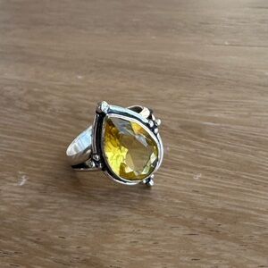 NWOT Sundance The Light that Guides You Ring, Citrine, Sterling Silver